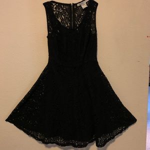 Black Crochet Dress